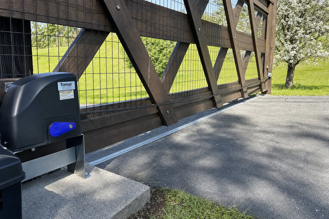 Automatic gate installation